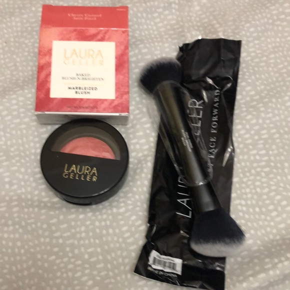 Laura Geller Other - NEW LAURA GELLER MARBLEIZED BLUSH AND DUAL- ENDED BLUSH + BRONZER BRUSH